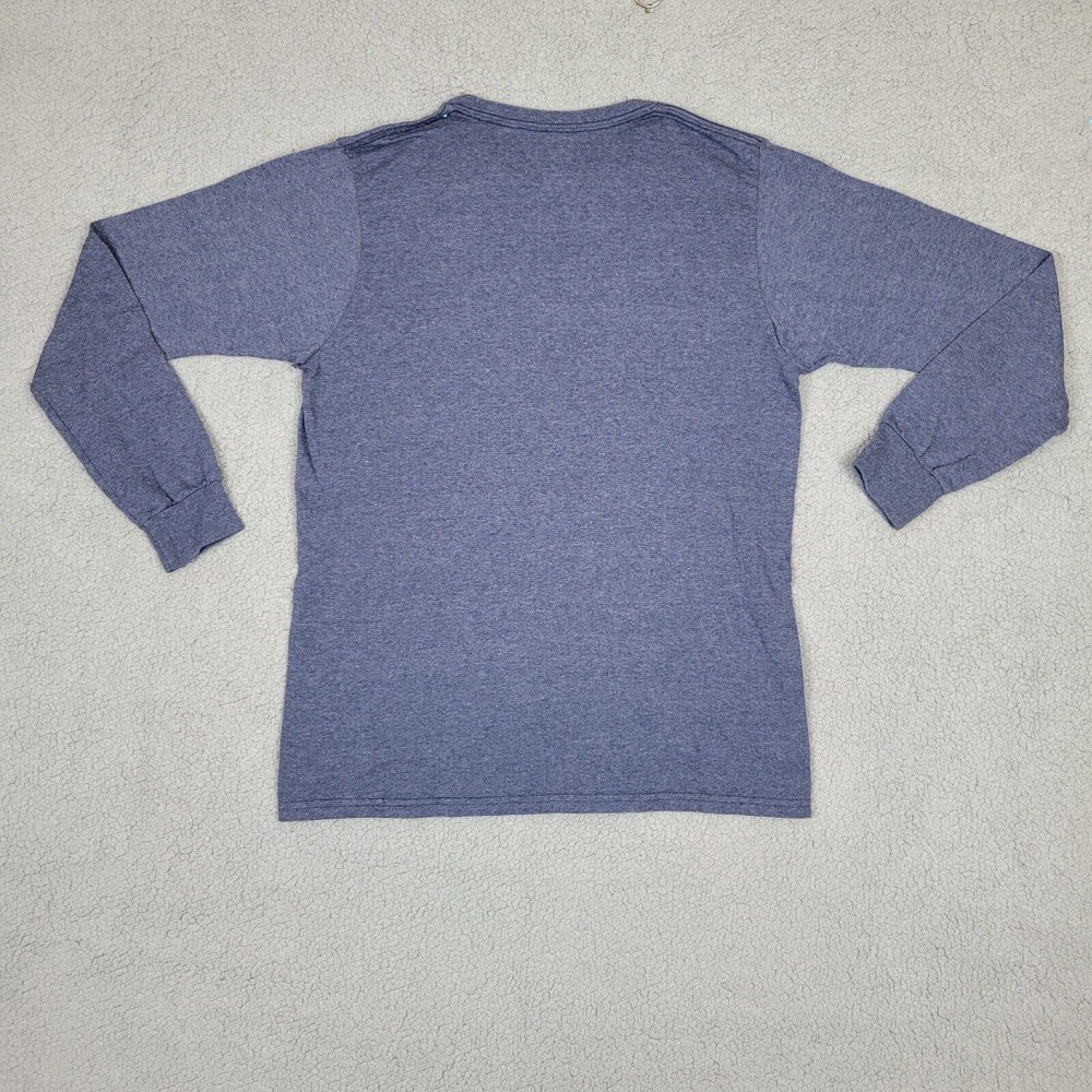 New England Patriots Mens Medium Long Sleeve Graphic T Shirt Blue Gray - Picture 2 of 8